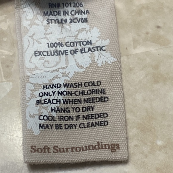 NWT, lightweight, and airy White Linen Pants, see measurements in photos below. - Picture 3 of 9